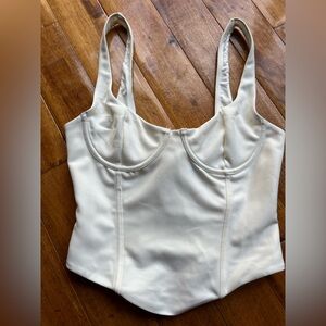 NWT White Fox Boutique Cream Bustier Top